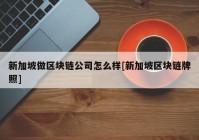 新加坡做区块链公司怎么样[新加坡区块链牌照]